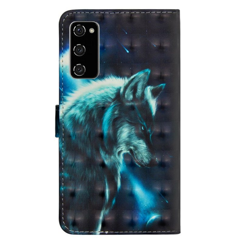 Nahkakotelo Samsung Galaxy S20 FE Majestic Wolf