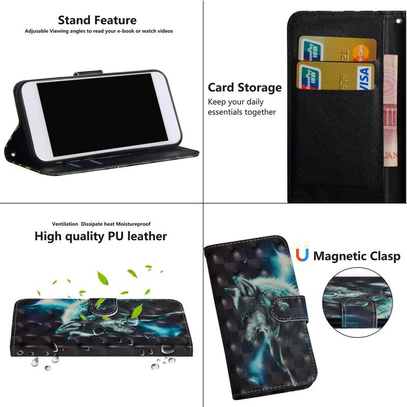 Nahkakotelo Samsung Galaxy S20 FE Majestic Wolf