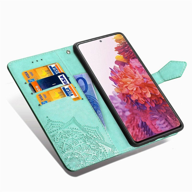 Nahkakotelo Samsung Galaxy S20 FE Mandala Keskiaika