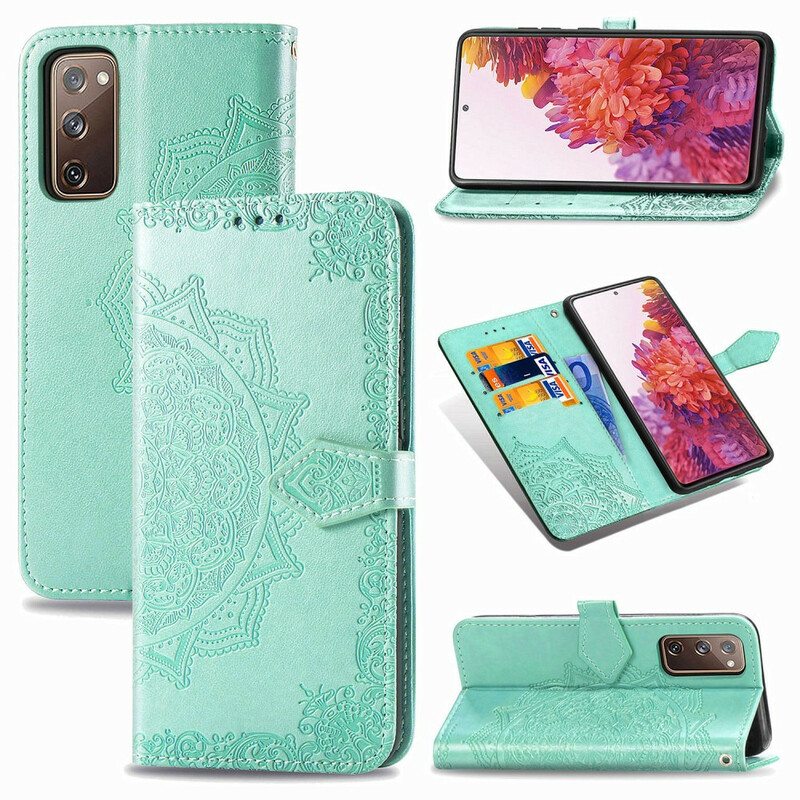 Nahkakotelo Samsung Galaxy S20 FE Mandala Keskiaika