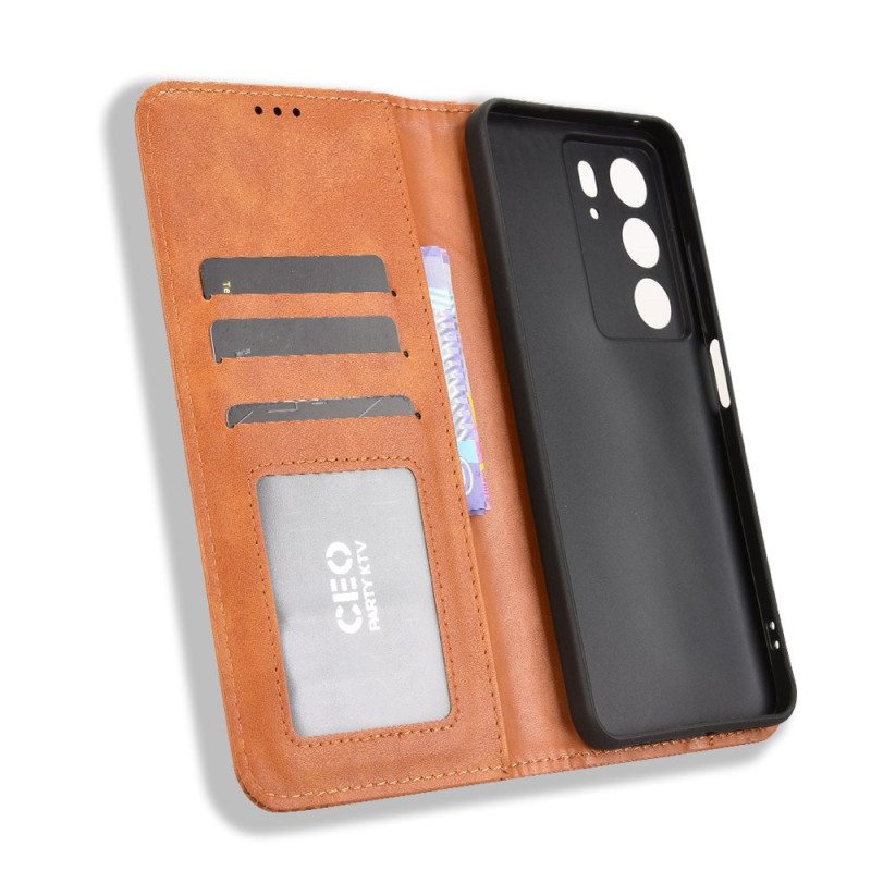 Flip Case Für Realme C71 Vintage-friese