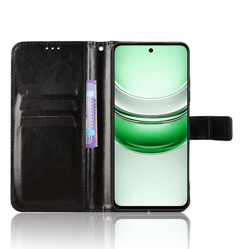 Lederhüllen Realme C71 Handyhülle Glänzendes Kunstleder