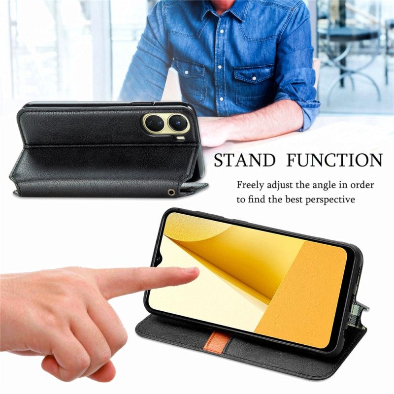 Puhelinkuoret Vivo Y16 Kotelot Flip 3d Kuvio