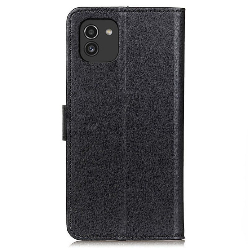 Kotelot Samsung Galaxy A03 Tavallista Keinonahkaa