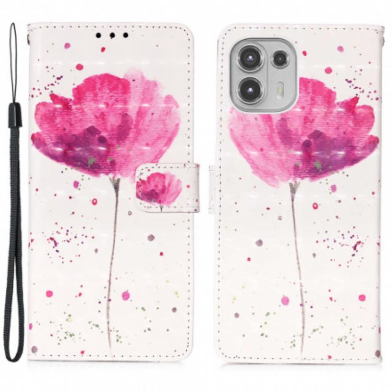 Case Nahkakotelo Motorola Edge 20 Lite Akvarelli Unikko