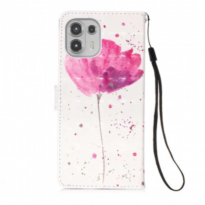 Case Nahkakotelo Motorola Edge 20 Lite Akvarelli Unikko