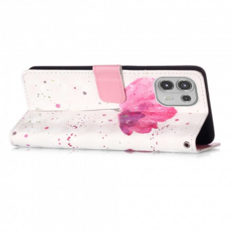 Case Nahkakotelo Motorola Edge 20 Lite Akvarelli Unikko