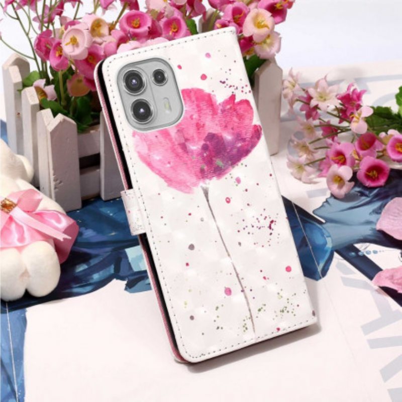 Case Nahkakotelo Motorola Edge 20 Lite Akvarelli Unikko