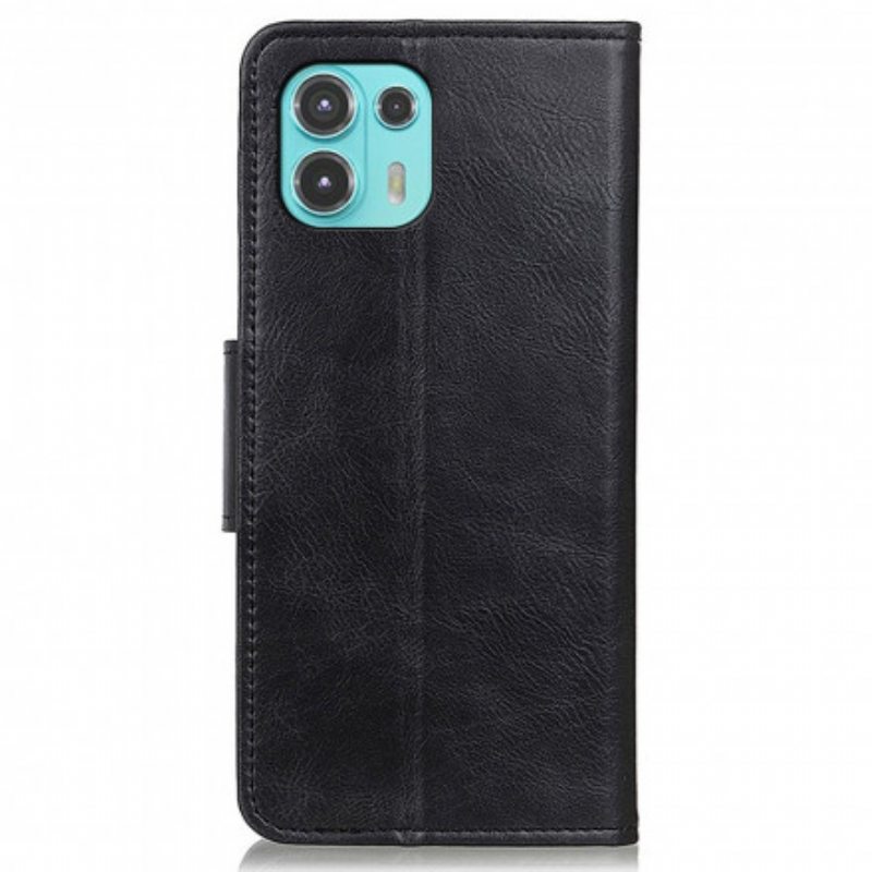 Flip Case Motorola Edge 20 Lite Käännettävä Nahkaefekti