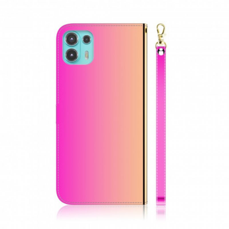 Flip Case Motorola Edge 20 Lite Keinonahkainen Peilin Kansi