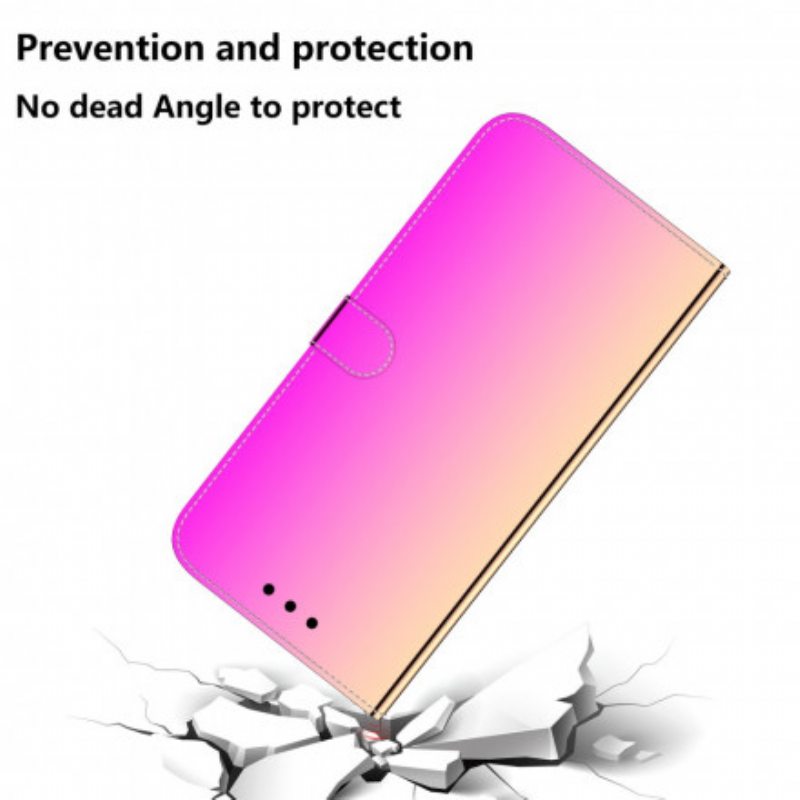 Flip Case Motorola Edge 20 Lite Keinonahkainen Peilin Kansi