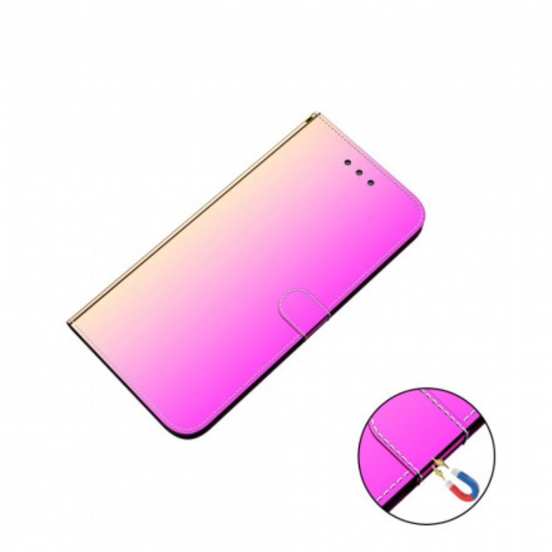 Flip Case Motorola Edge 20 Lite Keinonahkainen Peilin Kansi