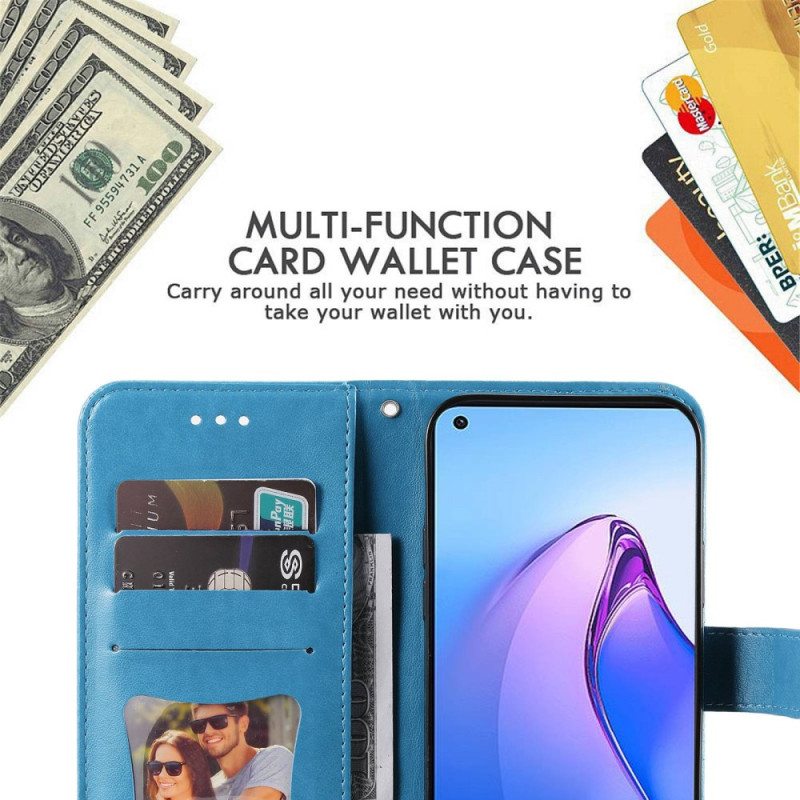 Kotelot Oppo Reno 8 Suojaketju Kuori Strappy Kukka