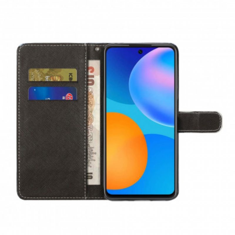 Flip Case Samsung Galaxy A32 Susi Talvella Kaulanauhan Kanssa