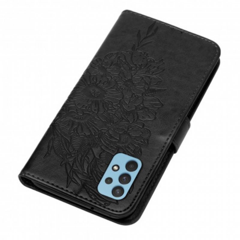 Kotelot Samsung Galaxy A32 Butterfly Design Kaulanauhalla