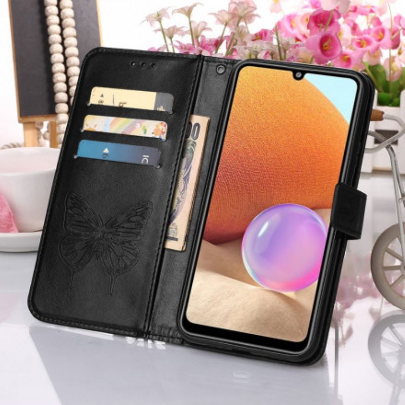 Kotelot Samsung Galaxy A32 Butterfly Design Kaulanauhalla