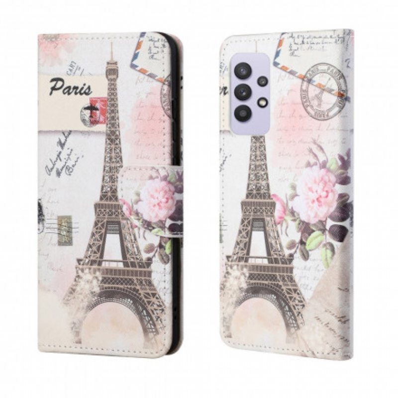 Kotelot Samsung Galaxy A32 Retro Eiffel-torni