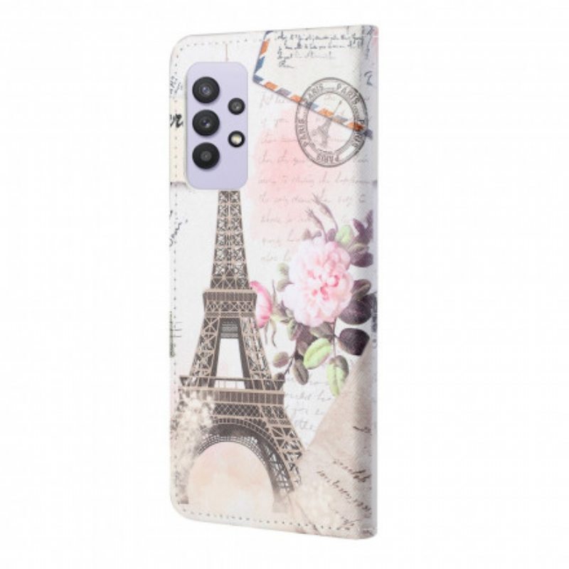 Kotelot Samsung Galaxy A32 Retro Eiffel-torni