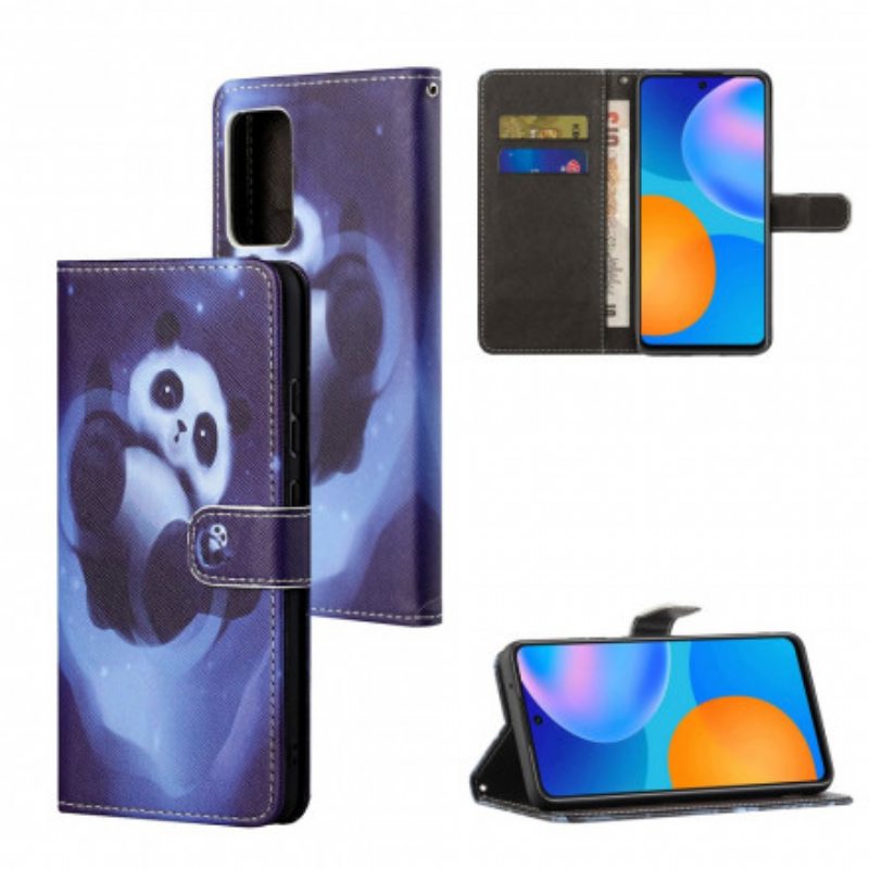 Kotelot Samsung Galaxy A32 Suojaketju Kuori Panda Space Kaulanauhalla