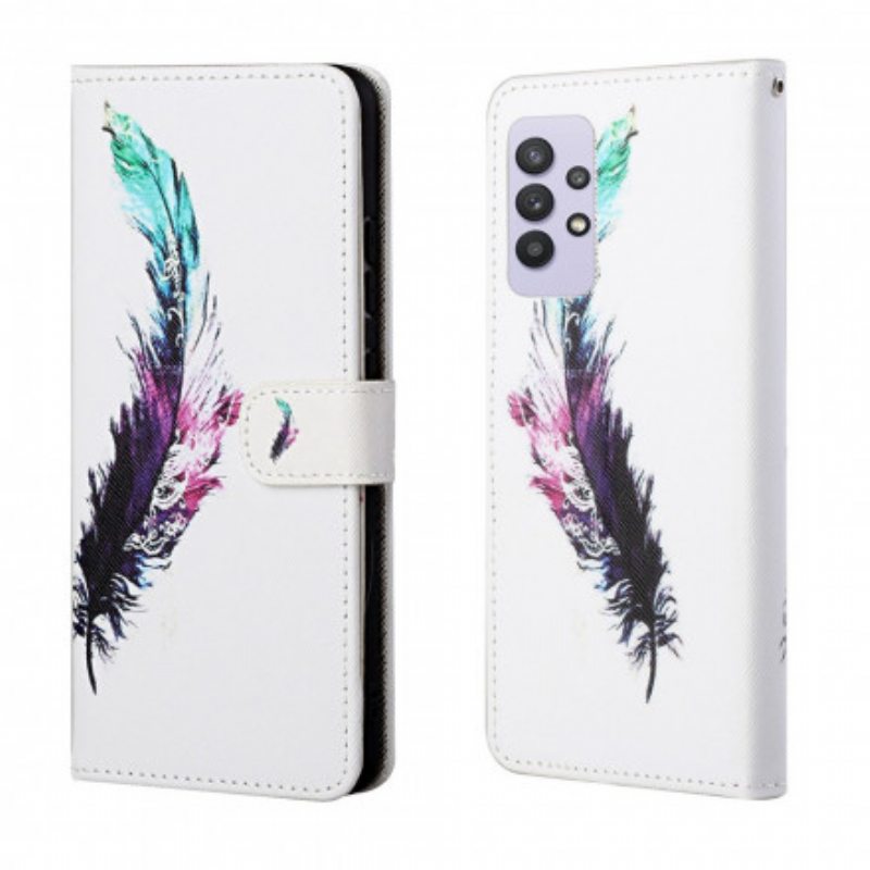 Kotelot Samsung Galaxy A32 Suojaketju Kuori Sulka Kaulanauhalla