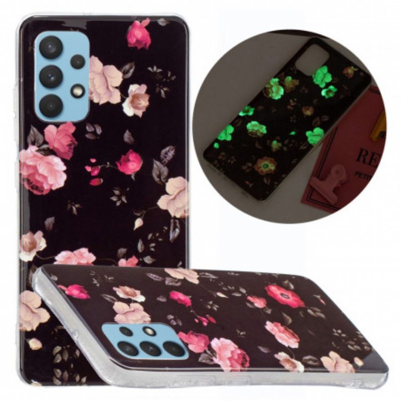 Kuori Samsung Galaxy A32 Fluoresoiva Kukkasarja