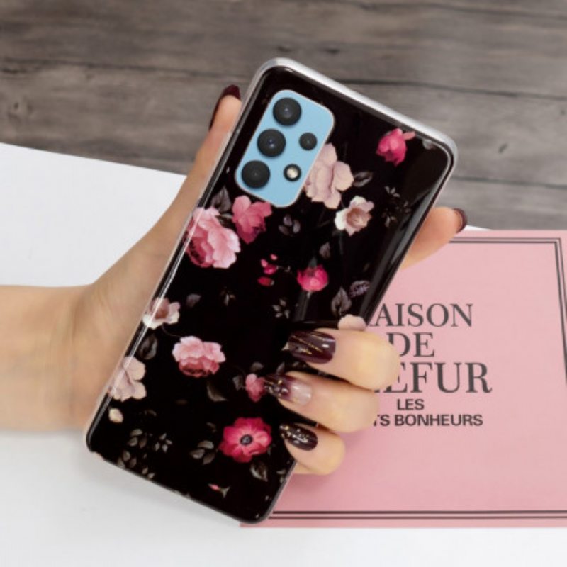 Kuori Samsung Galaxy A32 Fluoresoiva Kukkasarja
