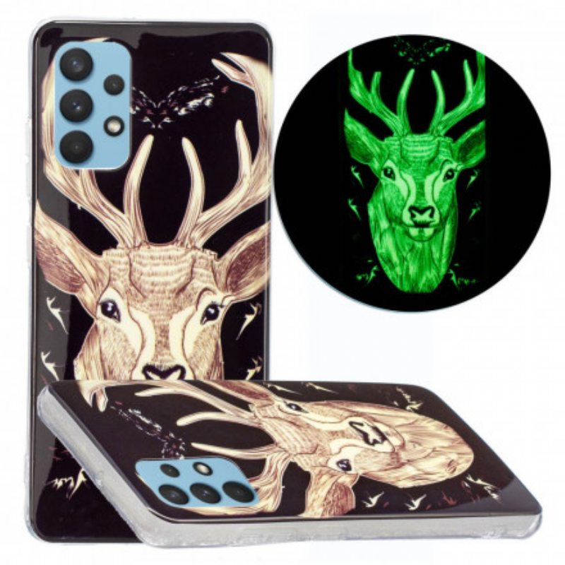 Kuori Samsung Galaxy A32 Fluoresoiva Majestic Deer