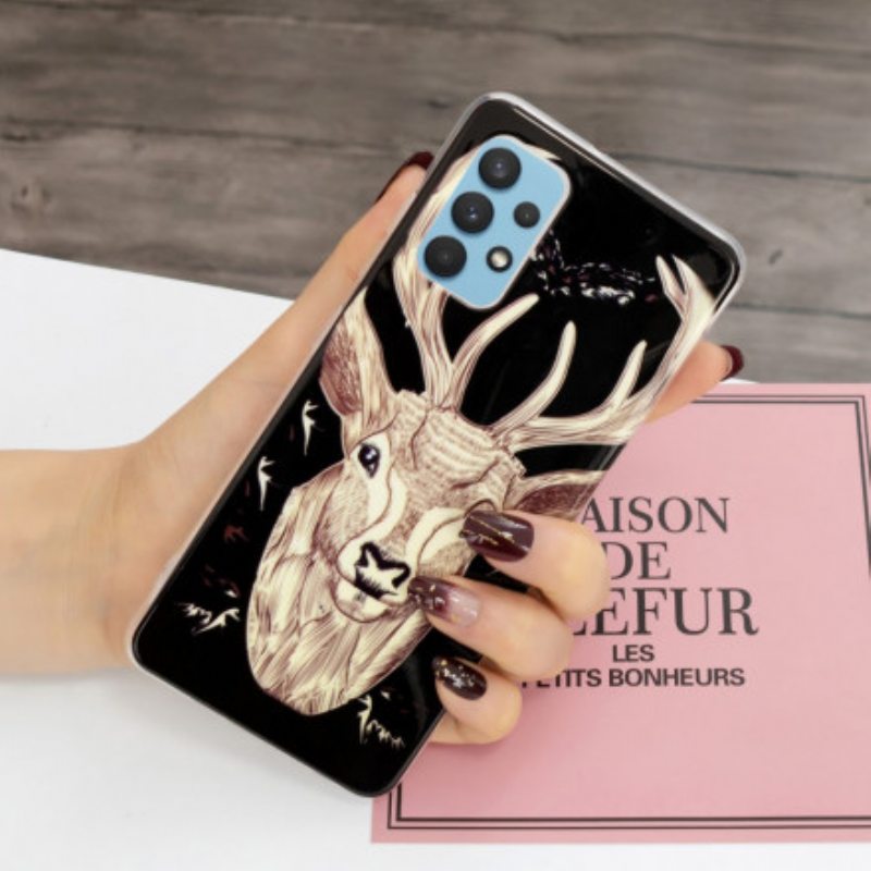 Kuori Samsung Galaxy A32 Fluoresoiva Majestic Deer