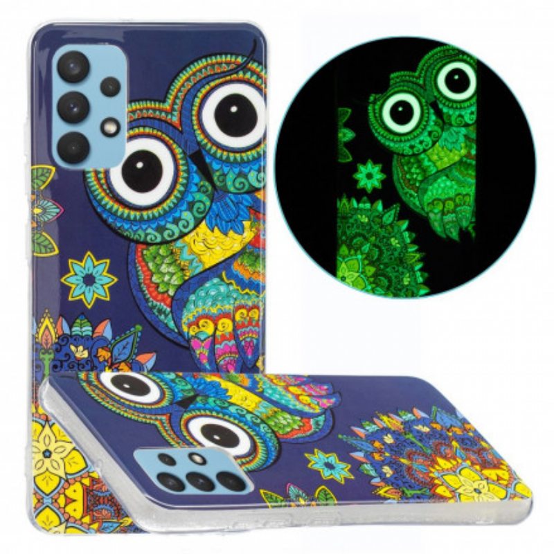Kuori Samsung Galaxy A32 Fluoresoiva Pöllön Mandala