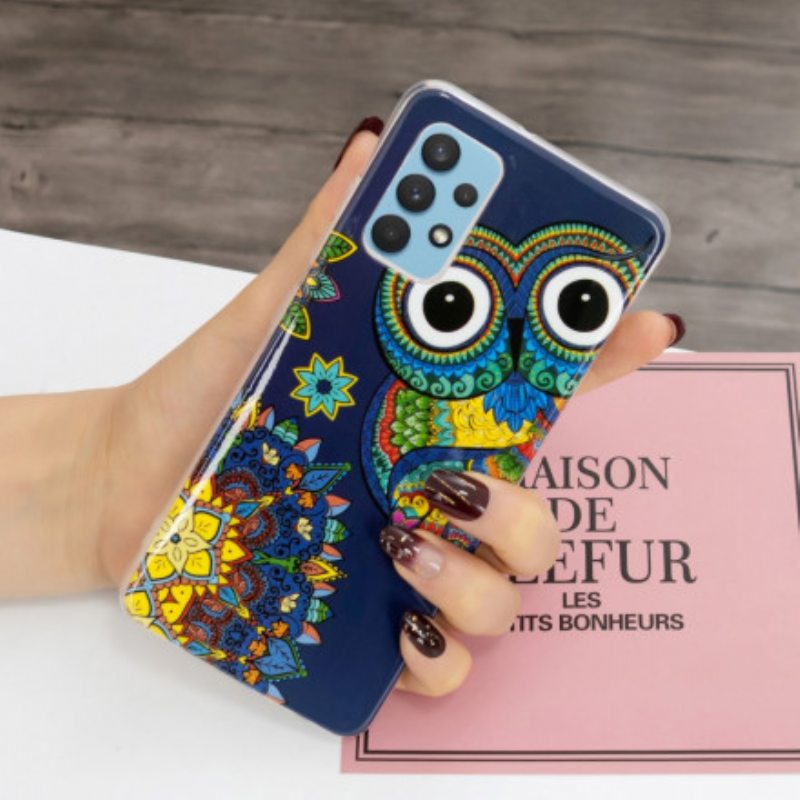 Kuori Samsung Galaxy A32 Fluoresoiva Pöllön Mandala