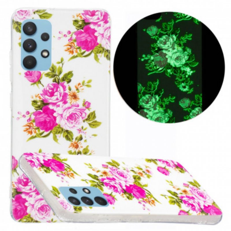 Kuori Samsung Galaxy A32 Fluoresoivat Liberty Flowers