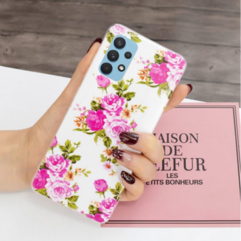 Kuori Samsung Galaxy A32 Fluoresoivat Liberty Flowers