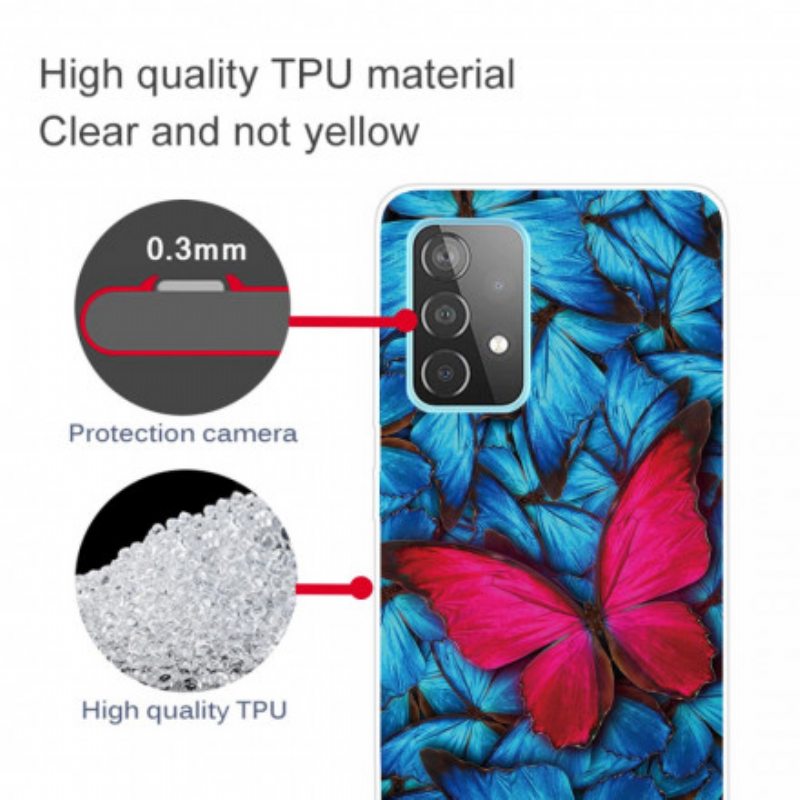Kuori Samsung Galaxy A32 Joustavat Perhoset