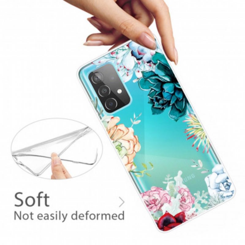 Kuori Samsung Galaxy A32 Saumattomat Akvarellikukat