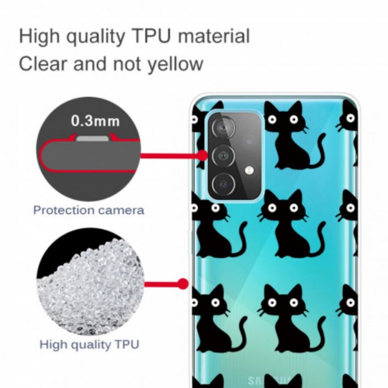 Kuori Samsung Galaxy A32 Useita Mustia Kissoja