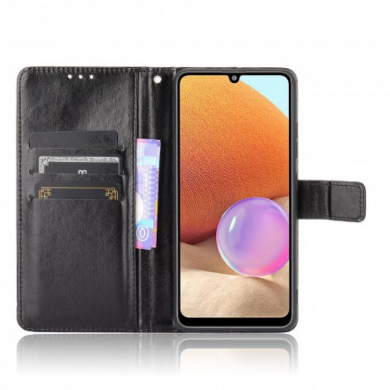 Nahkakotelo Samsung Galaxy A32 Näyttävä Keinonahka