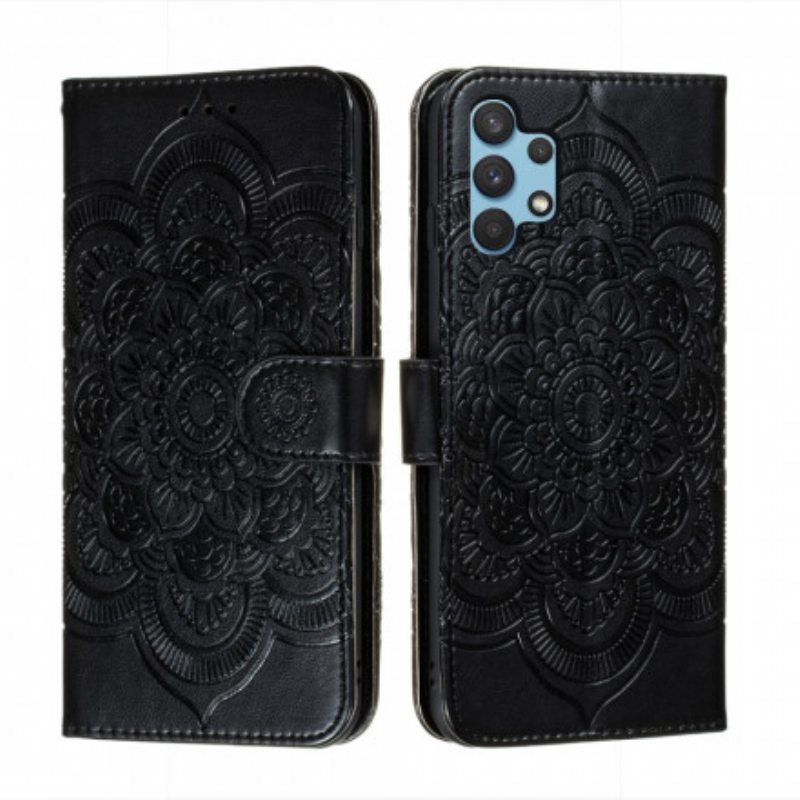 Nahkakotelo Samsung Galaxy A32 Täysi Mandala
