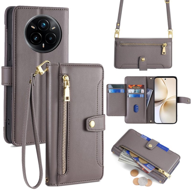 Kotelot Realme 14 Pro Plus 5g Lompakko Nauhalla Ja Olkahihnalla