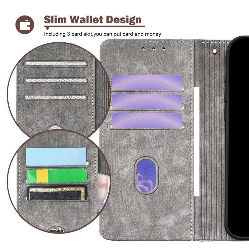 Kotelot Realme 14 Pro Plus 5g Vintage-tyylinen Rfid-suojattu Lompakko Suojakuori