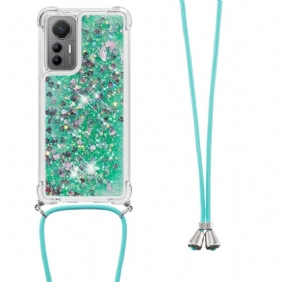 Kuori Xiaomi 12 Lite Kiristysnyörillä Kiristysnyöri Paljetteja