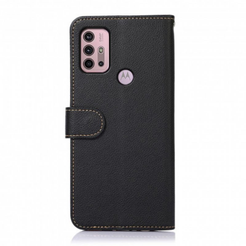 Flip Case Moto G30 / G10 Litsi Style Rfid Khazneh