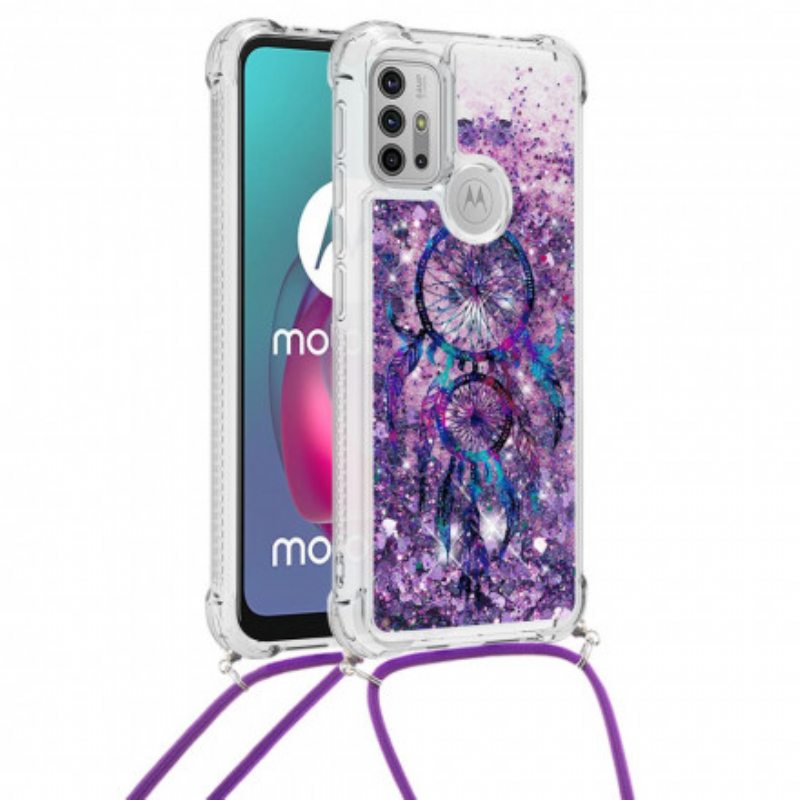 Kuori Moto G30 / G10 Kiristysnyörillä Paljetin Kiristysnyöri Dream Catcher
