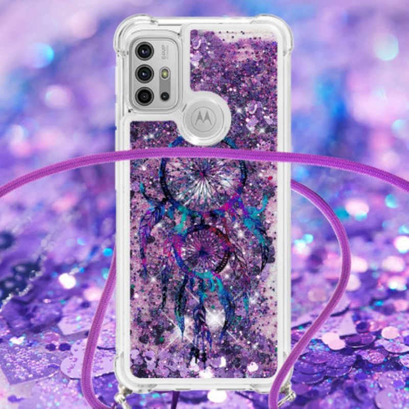 Kuori Moto G30 / G10 Kiristysnyörillä Paljetin Kiristysnyöri Dream Catcher