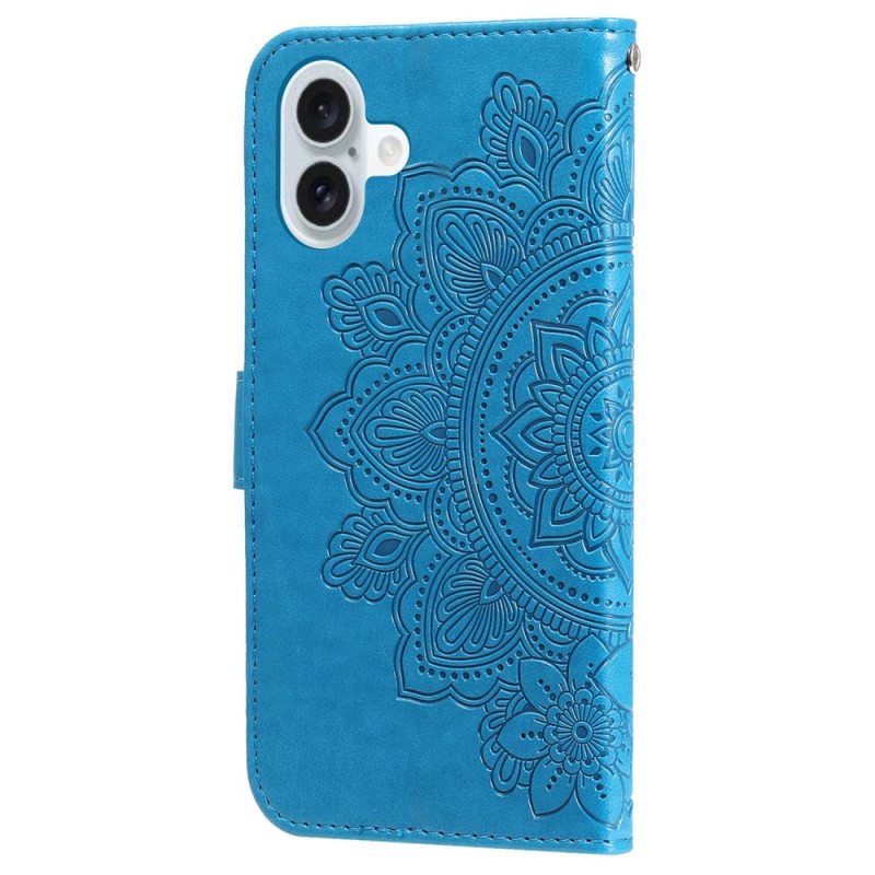 Kotelot iPhone 16 Mandalakuvio Hihnalla