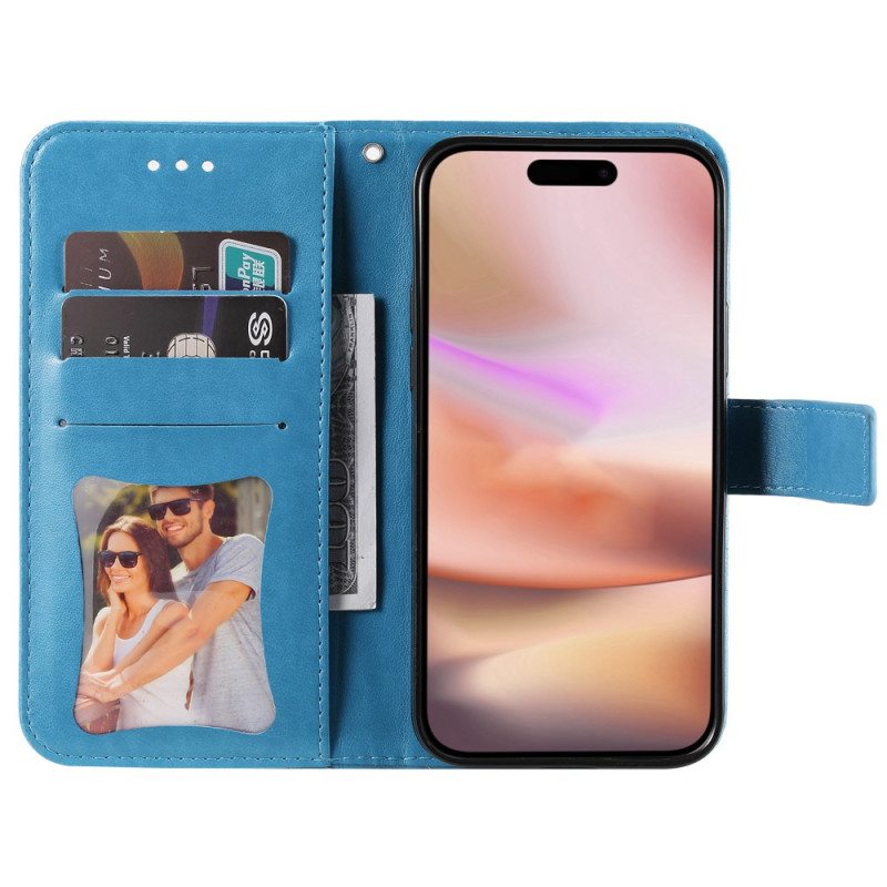 Kotelot iPhone 16 Mandalakuvio Hihnalla