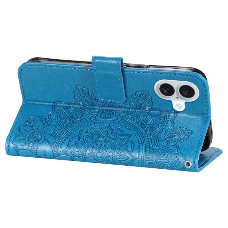 Kotelot iPhone 16 Mandalakuvio Hihnalla