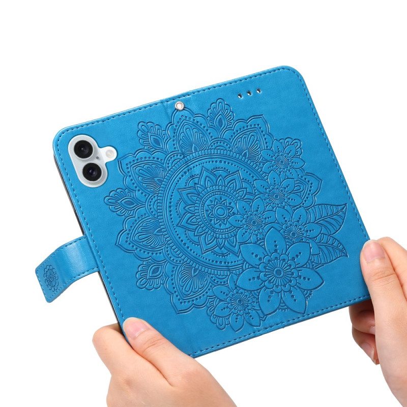 Kotelot iPhone 16 Mandalakuvio Hihnalla