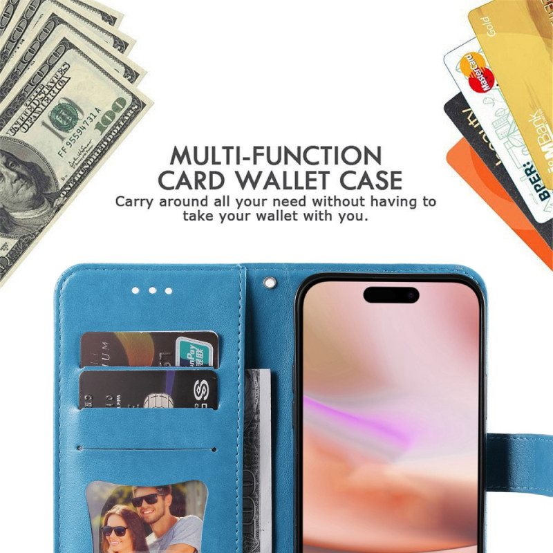 Kotelot iPhone 16 Mandalakuvio Hihnalla