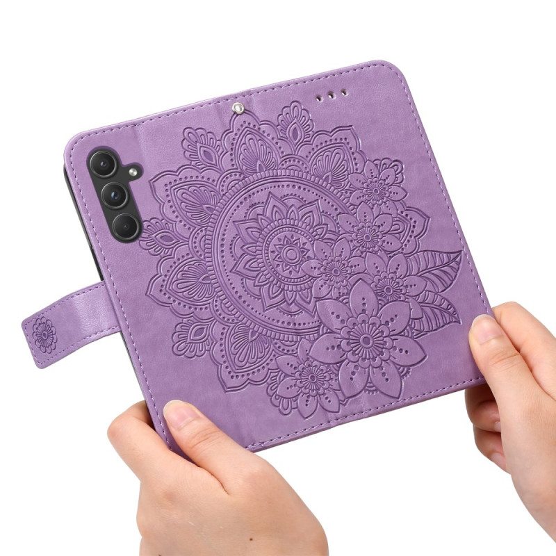 Kotelot Samsung Galaxy A55 5g Kukkamandala Hihnalla