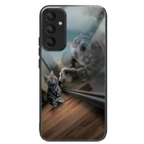 Kuori Samsung Galaxy A55 5g Tempered Glass Cat -peili
